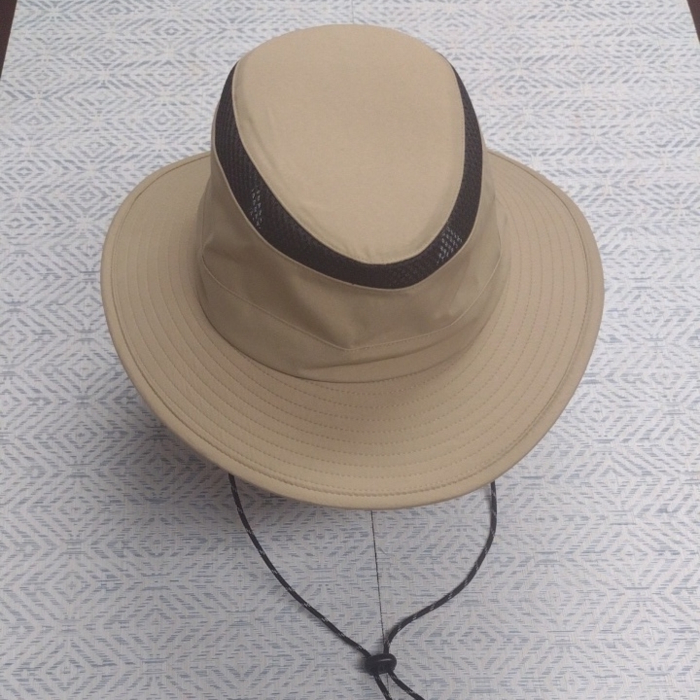 NEW Ozark Trail Beige Outdoor Hat with Black Chin Strap